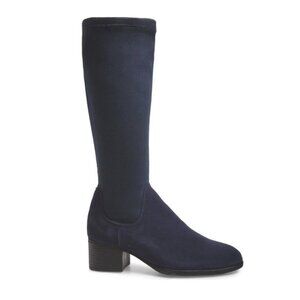 Bos. & Co. Navy Blue Witchy Rally Waterproof Pointy Toe Knee-High Boot